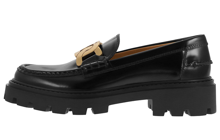 TOD'S Logo Plaque Slip On Loafers Women's