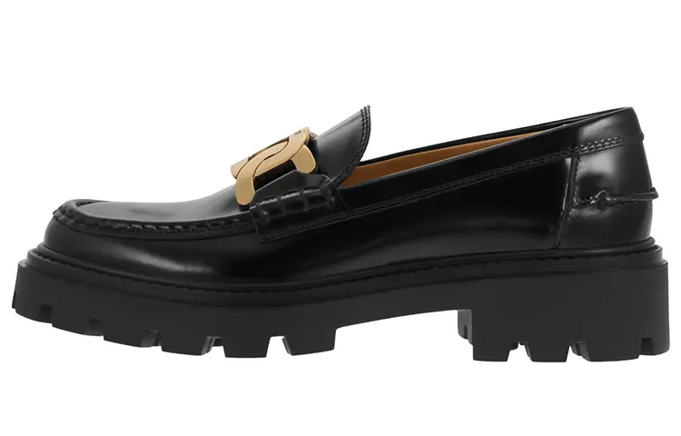 TOD'S Logo Plaque Slip On Loafers Women's