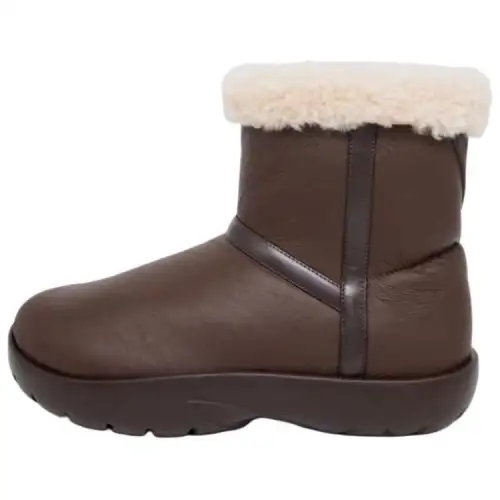 Bottega Veneta Snap Short Snow Boots Women's Brown