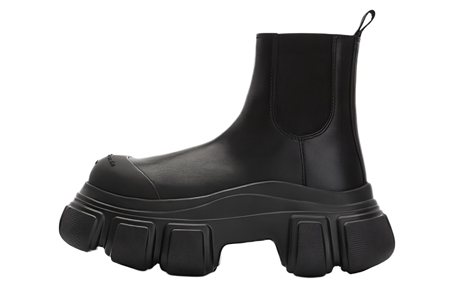 Alexander wang Alexander Leather Solid Color Thick Sole Fashion Short Bottle Chelsea Boots Women Black