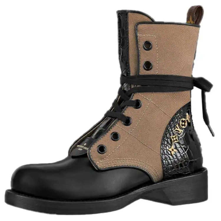 LOUIS VUITTON Lv Metropolis Flat Ranger Boots 'Brown' Women's