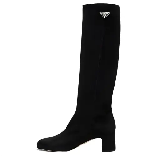 PRADA Knee high Boots 5CM Women's Black