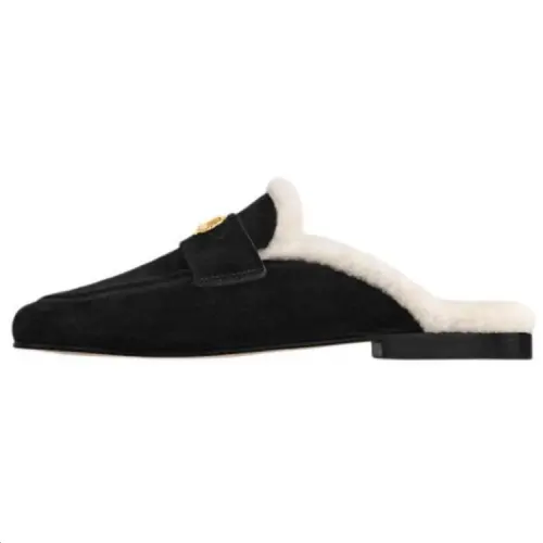 LOUIS VUITTON Soho Closed Toe Slippers Women's Black