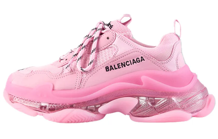 Balenciaga Triple S Clear Sole Sneakers Pink Women's