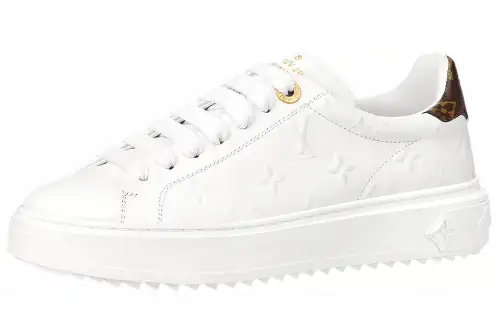 LOUIS VUITTON Time Out Sneakers 'White With White Monogram' Women's