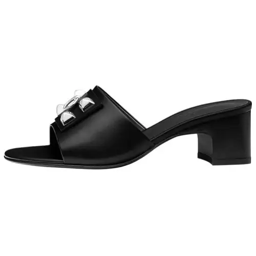 HERMES Dreamy Slide Slippers Women's Black