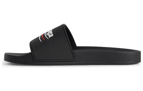 Balenciaga logo-embossed pool slides