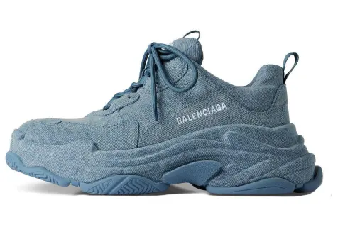 Balenciaga Triple S Denim Low-top Sneakers