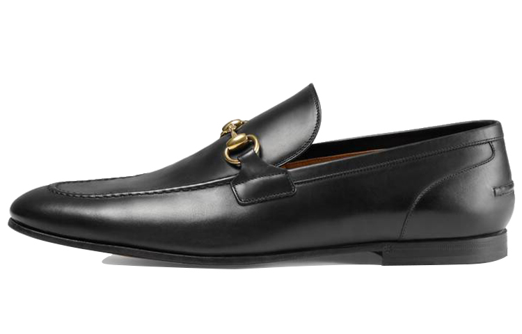 GUCCI Gucci Jordaan horsebit slip-ons loafers men's black