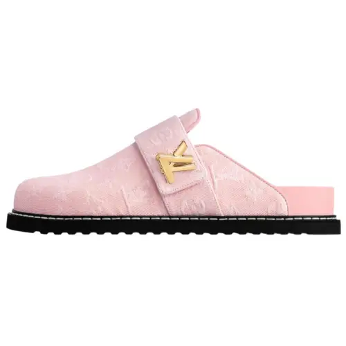LOUIS VUITTON Cosy Comfort Closed Toe Slippers Women's Pink