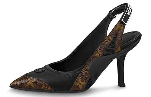 LOUIS VUITTON Archlight Slim Heel High Heels Women's Brown Black