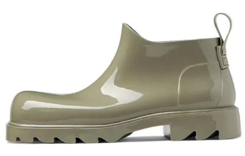 Bottega Veneta Stride Shiny Ankle Boots Men's Avocado Green