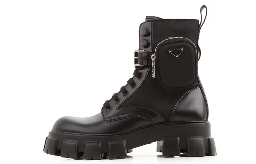 PRADA Monolith Ankle Boots Men's Black