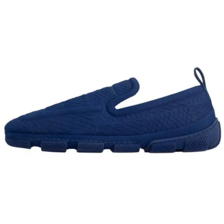 LOUIS VUITTON Lv Deck Mocassin Fabric Casual Shoes Men's Blue