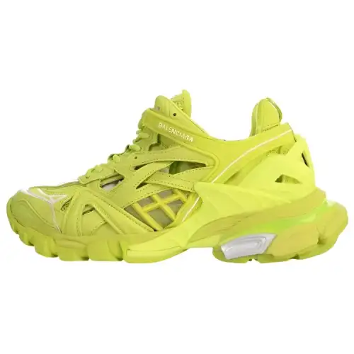 Balenciaga Track 2.0 Leather Low top Chunky Sneakers Women's Green