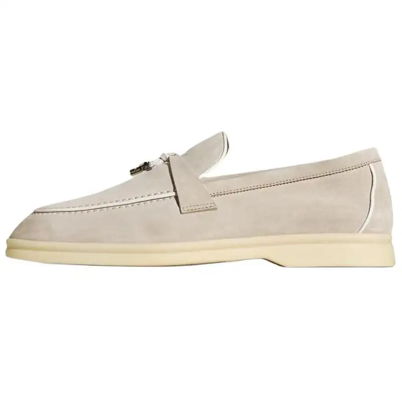 Loro Piana Summer Charms Walk Loafers Women's Pearl Pink White