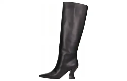 Bottega Veneta Leather Fashion Knee High Boots 7.5cm Women's Black