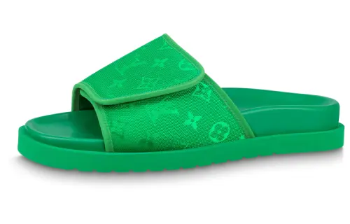 LOUIS VUITTON Miami Slide Slippers Men's Green