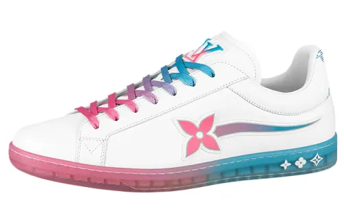 LOUIS VUITTON Luxembourg Samothrace Sneaker White Pink Blue