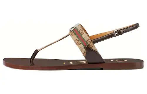 GUCCI One Strap Sandals Women's Brown