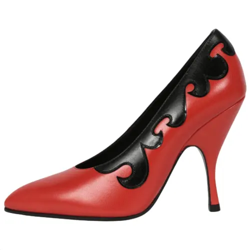Bottega Veneta Flame Leather Slim Heel High Heels Women's Red