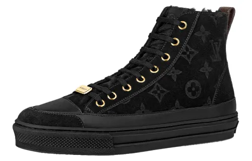 LOUIS VUITTON Stellar Ankle Sneakers 'Black Monogram' Women's