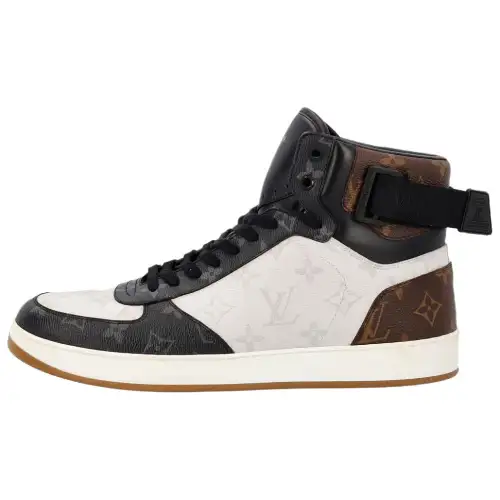 LOUIS VUITTON Rivoli Sneaker Boots 'Patched White Monogram'