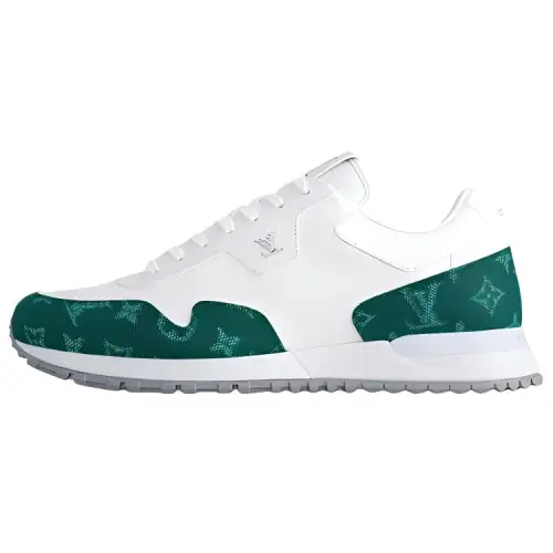 LOUIS VUITTON Run Away Low top Casual Shoes Men's White Green