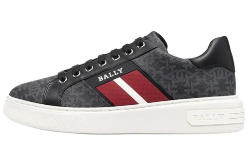 BALLY Matye Leather Stylish Skateboarding Shoes Men's Gray