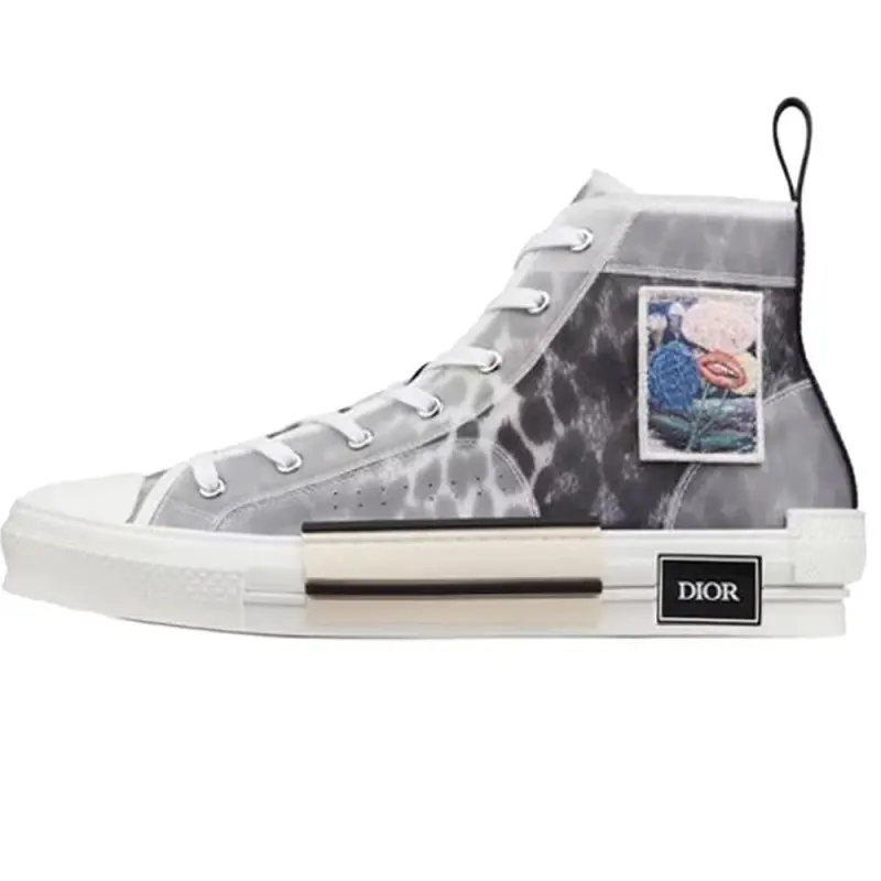 DIOR B23 High Top Grey Leopard