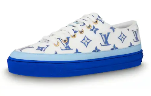 LOUIS VUITTON Lv Stellar Low Top Sneakers White/Blue Women's