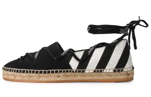 OFF-WHITE diagonal stripe tie espadrilles Women's