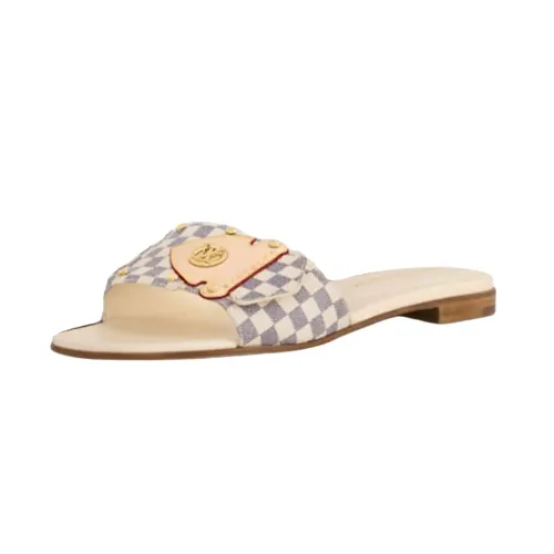 LOUIS VUITTON Slide Slippers Women's Beige