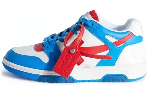 OFF WHITE Out Of Office Ooo Low Tops White Arctic Blue Red