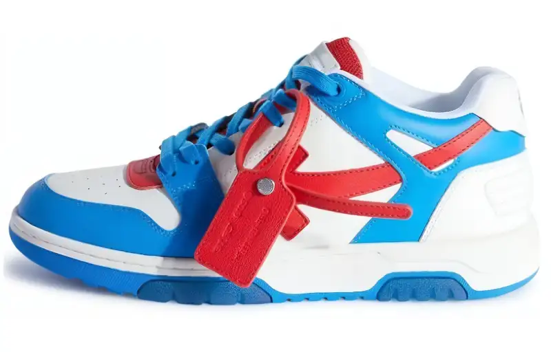 OFF WHITE Out Of Office Ooo Low Tops White Arctic Blue Red