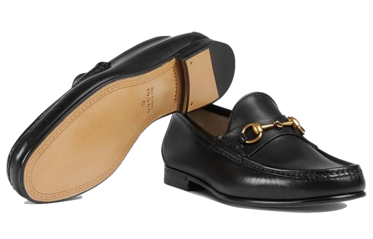 Мужские лоферы Gucci Horsebit 1953 (черные) — фото 6