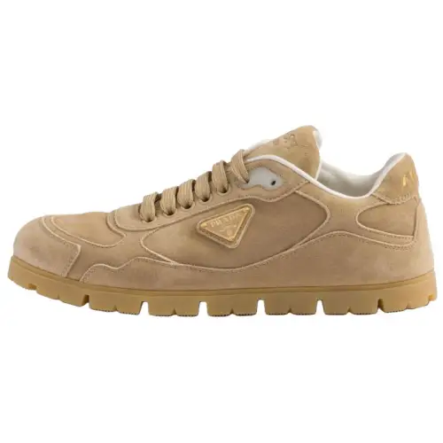 PRADA Trail Suede Low top Casual Shoes Women's Light Brown