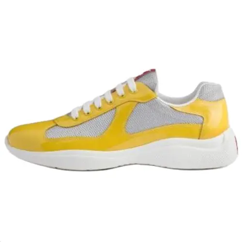 PRADA America's Cup Low top Casual Shoes Men's Yellow