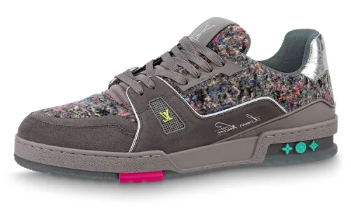 LOUIS VUITTON Lv Trainers 'Grey With Colorful Mesh'