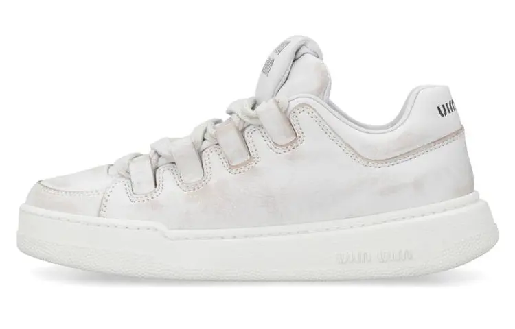 MIU MIU Low top Skateboard Shoes Women's Light Gray