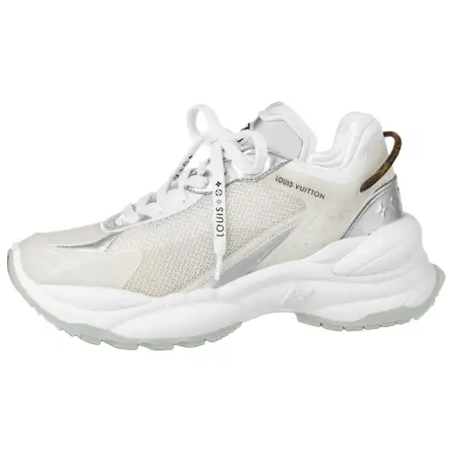 LOUIS VUITTON Run 55 Cushioning Low top Sports Casual Shoes Women's Ecru