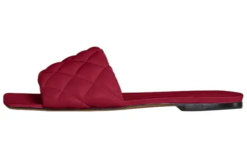 Bottega Veneta Padded Slide Slippers Women's Red