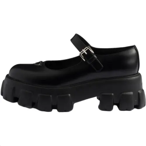 PRADA Monolith Platform Mary Jane Shoes 5.5cm Women's Black
