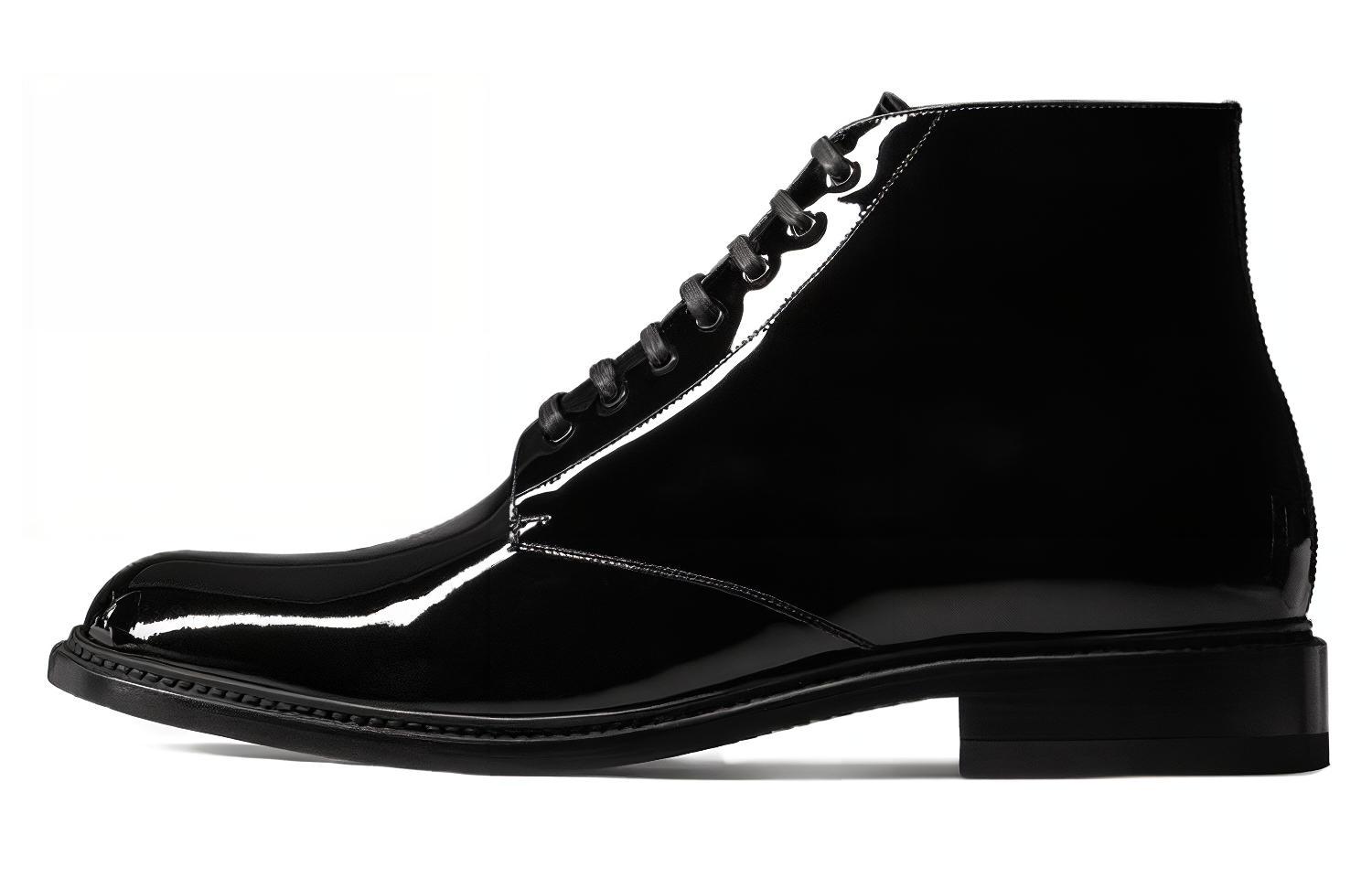 Мужские ботинки SAINT SAINT LAURENT Army (черные)