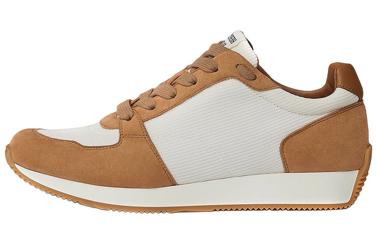 HERMES Escape Leather Low top Casual Shoes Women's White Beige