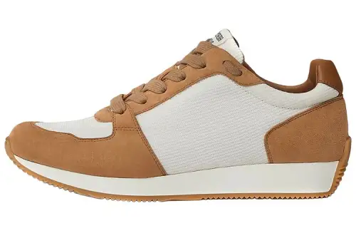 HERMES Escape Leather Low top Casual Shoes Women's White Beige