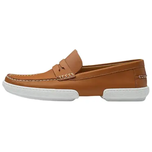 HERMES Ecume Leather Men's Casual Shoes Men's Brown
