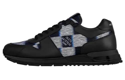 LOUIS VUITTON Run Away Leather Low top Casual Shoes Men's Black