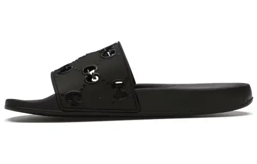 Gucci Wmns Rubber Gg Slide 'Black' Women's