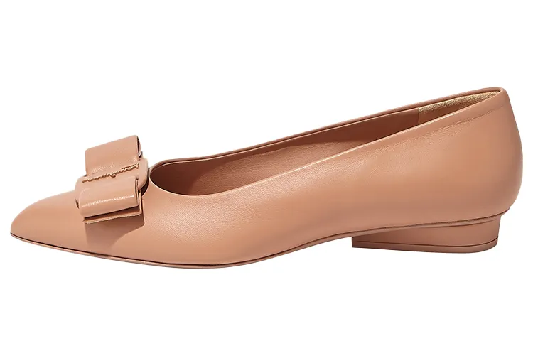 FERRAGAMO Viva Ballet Flat Women's Casual Shoes Women's Light Pink